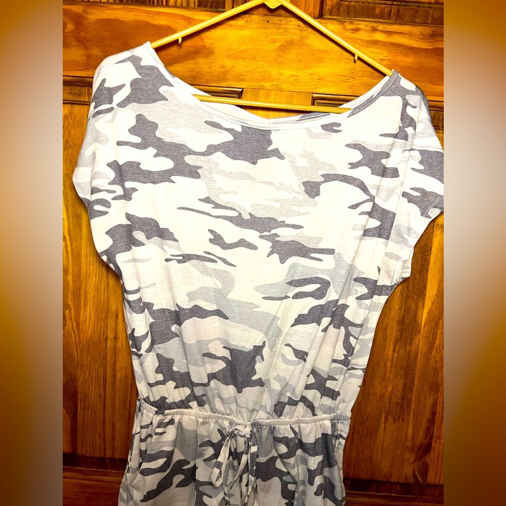 Short Sleeve Camo Romper